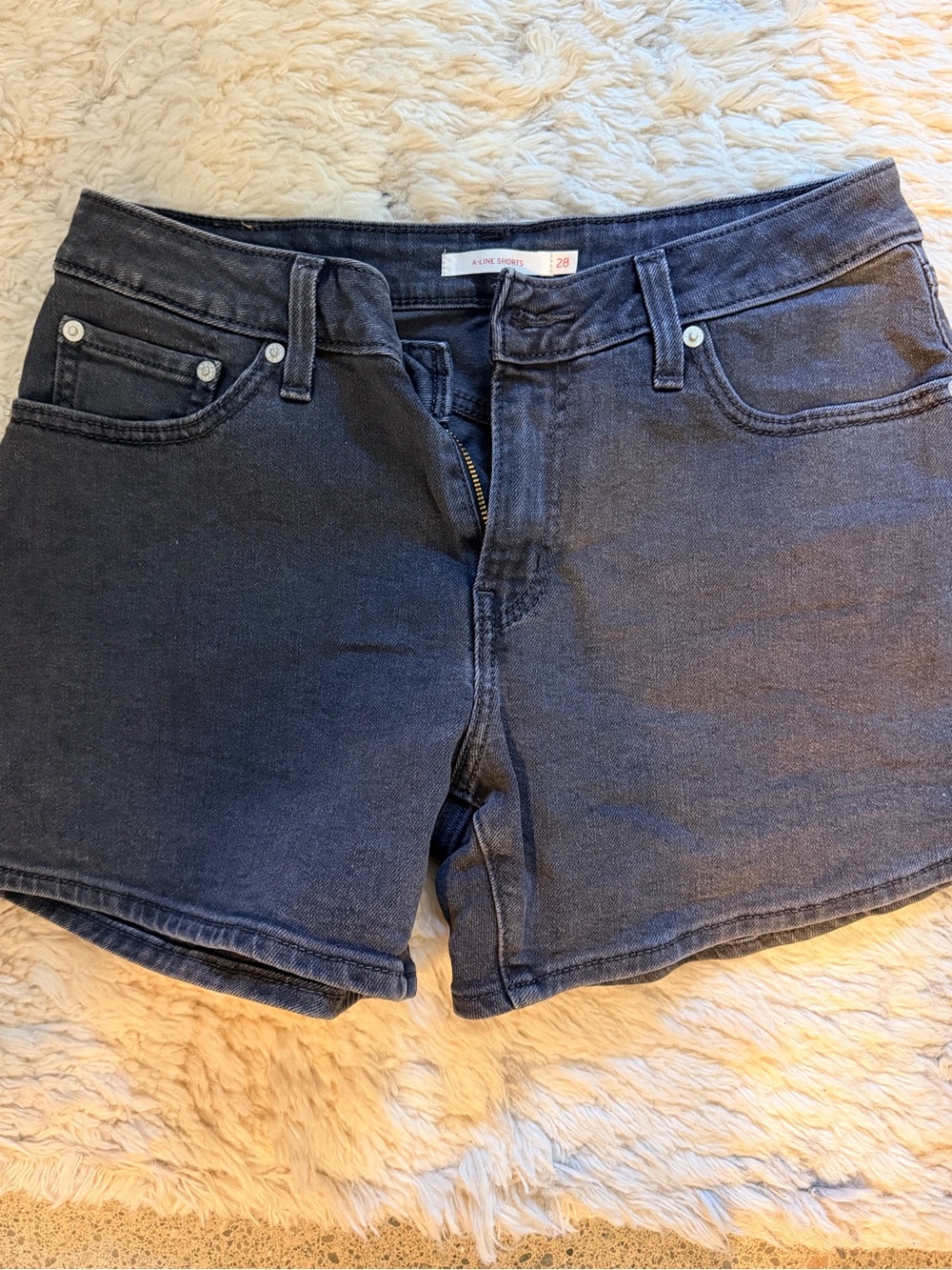 Levi's Women's Dark Blue Denim Shorts